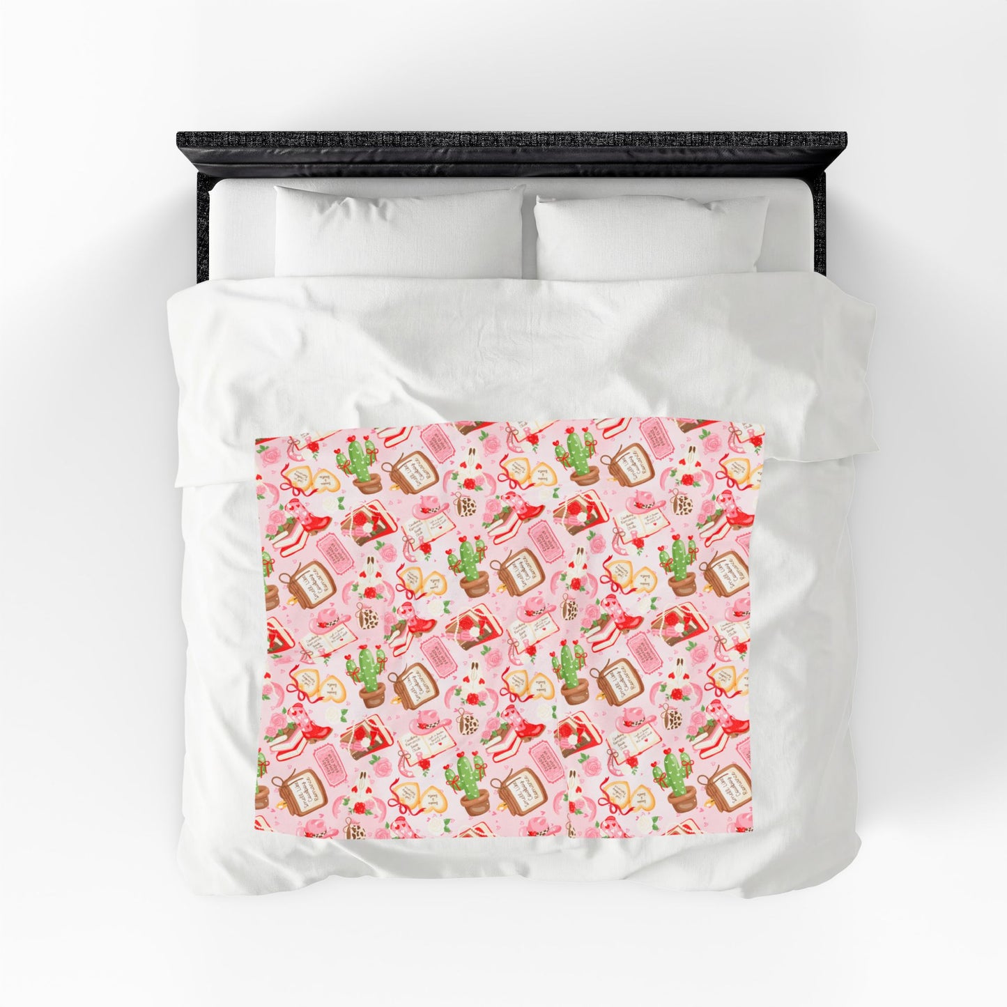 Cowboy Romance Book Velveteen Plush Blanket