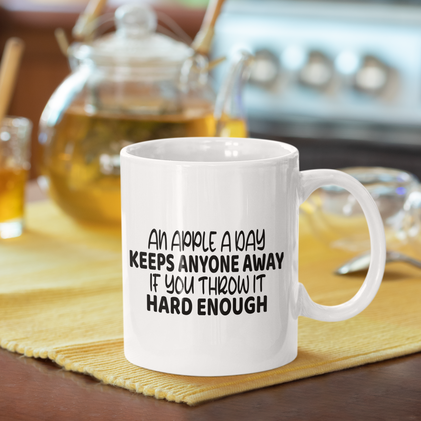 An Apple A Day Keeps Anyone Away Mug