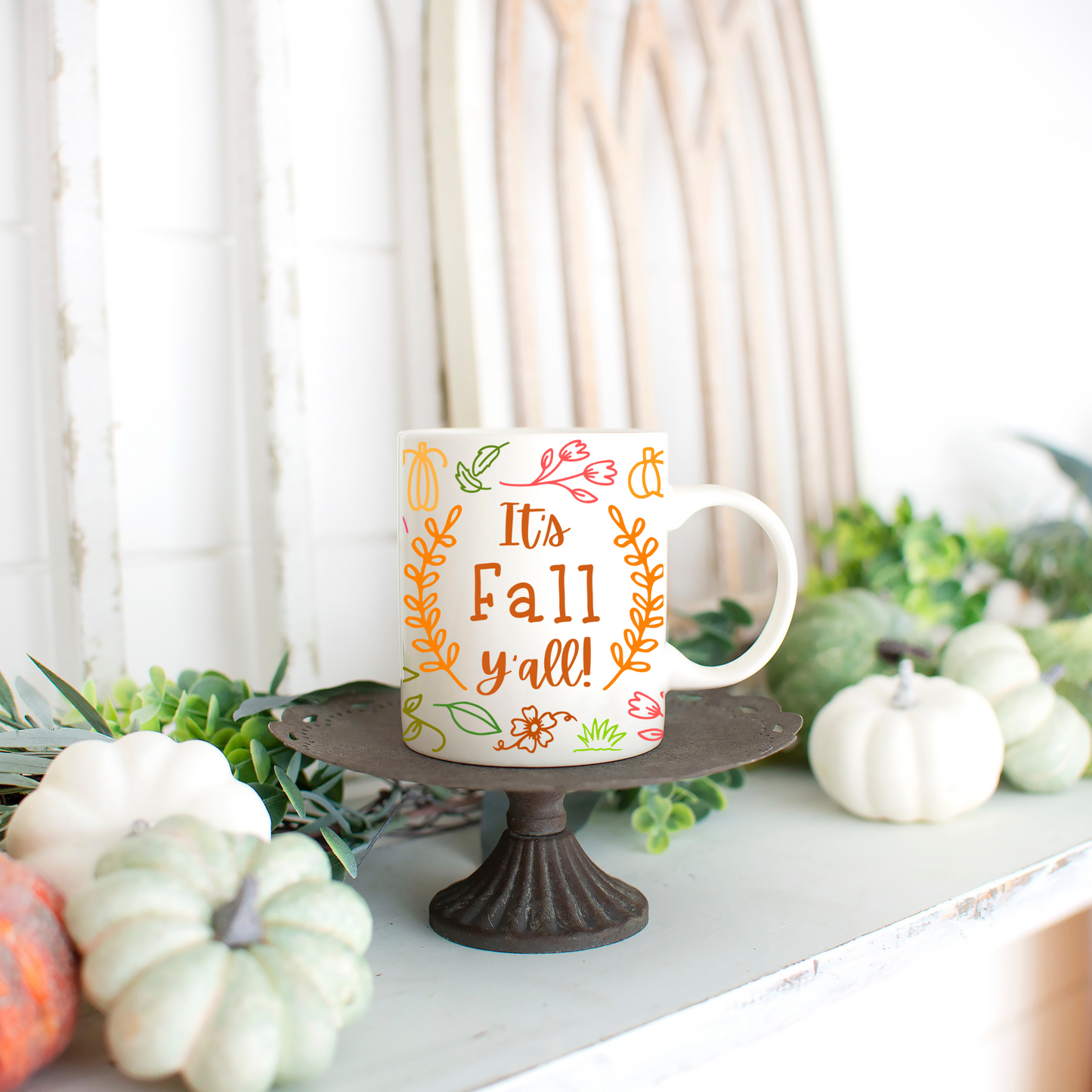 It's Fall Y'all Glass Can Wrap SVG