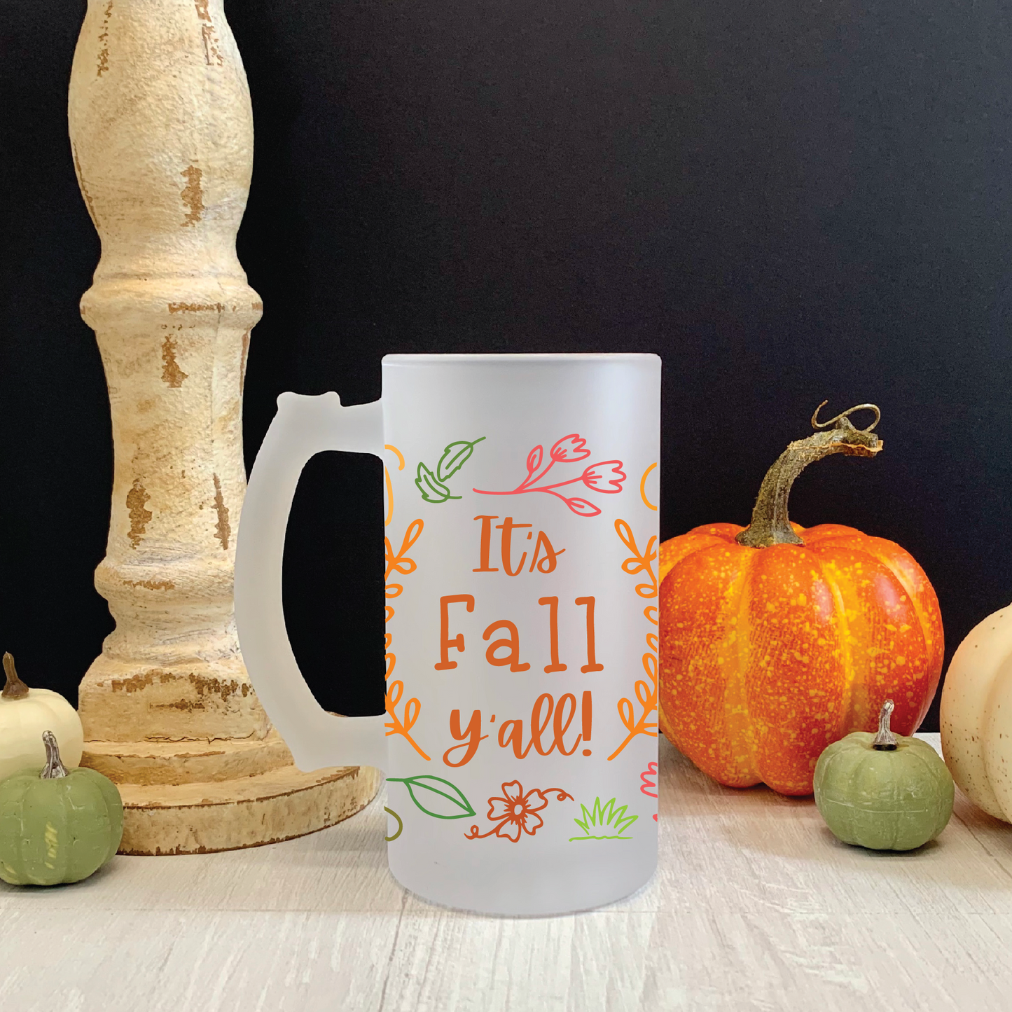 It's Fall Y'all Glass Can Wrap SVG