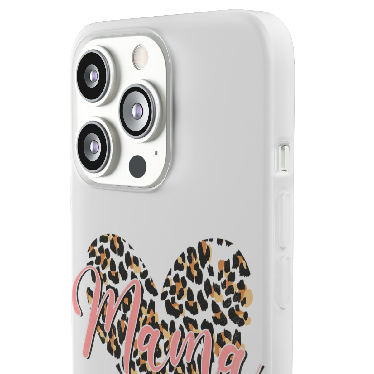 Mama Leopard Print Heart Phone Case