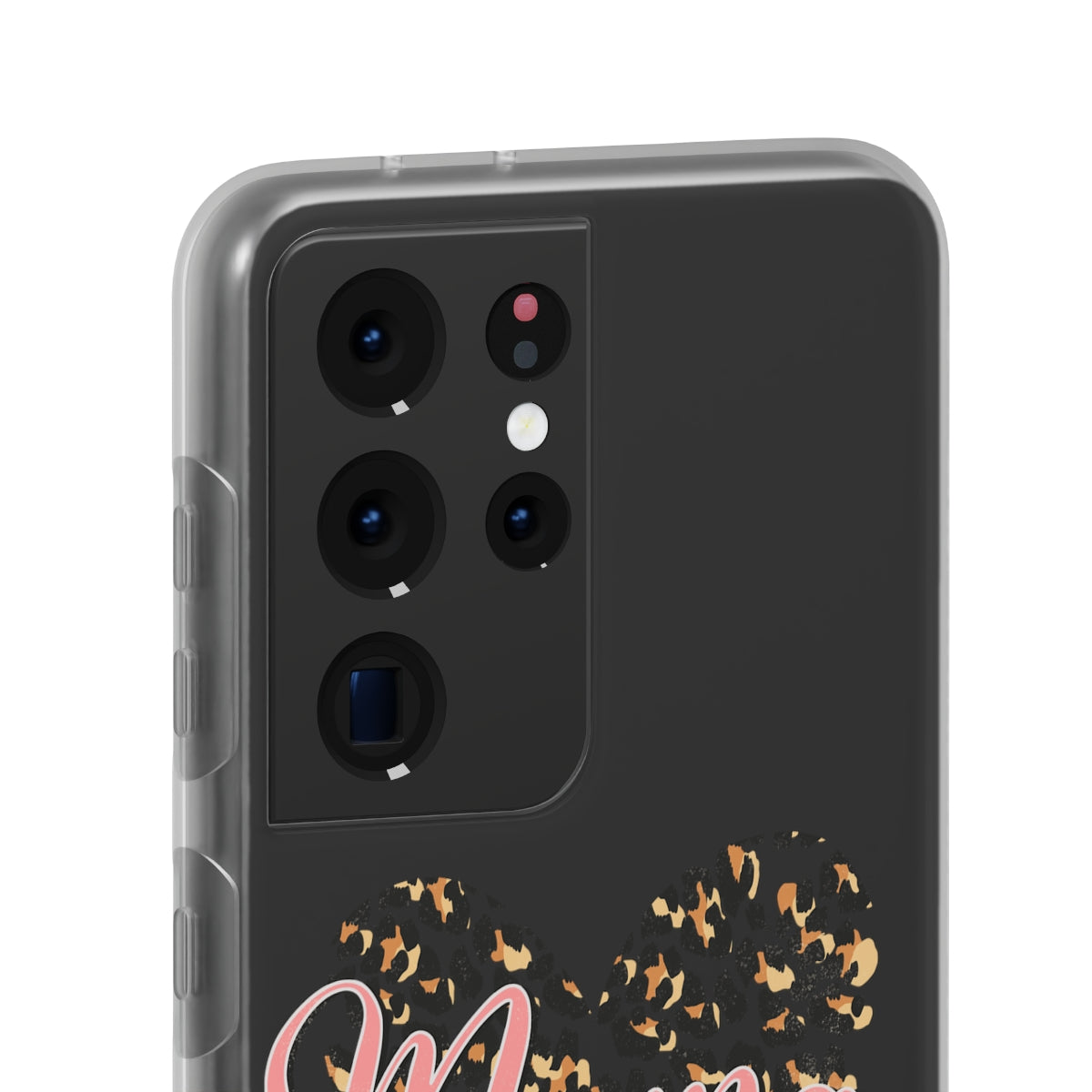 Mama Leopard Print Heart Phone Case