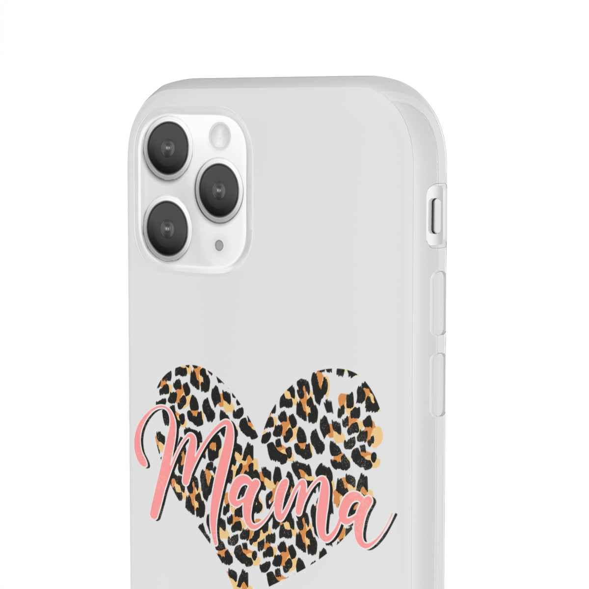 Mama Leopard Print Heart Phone Case