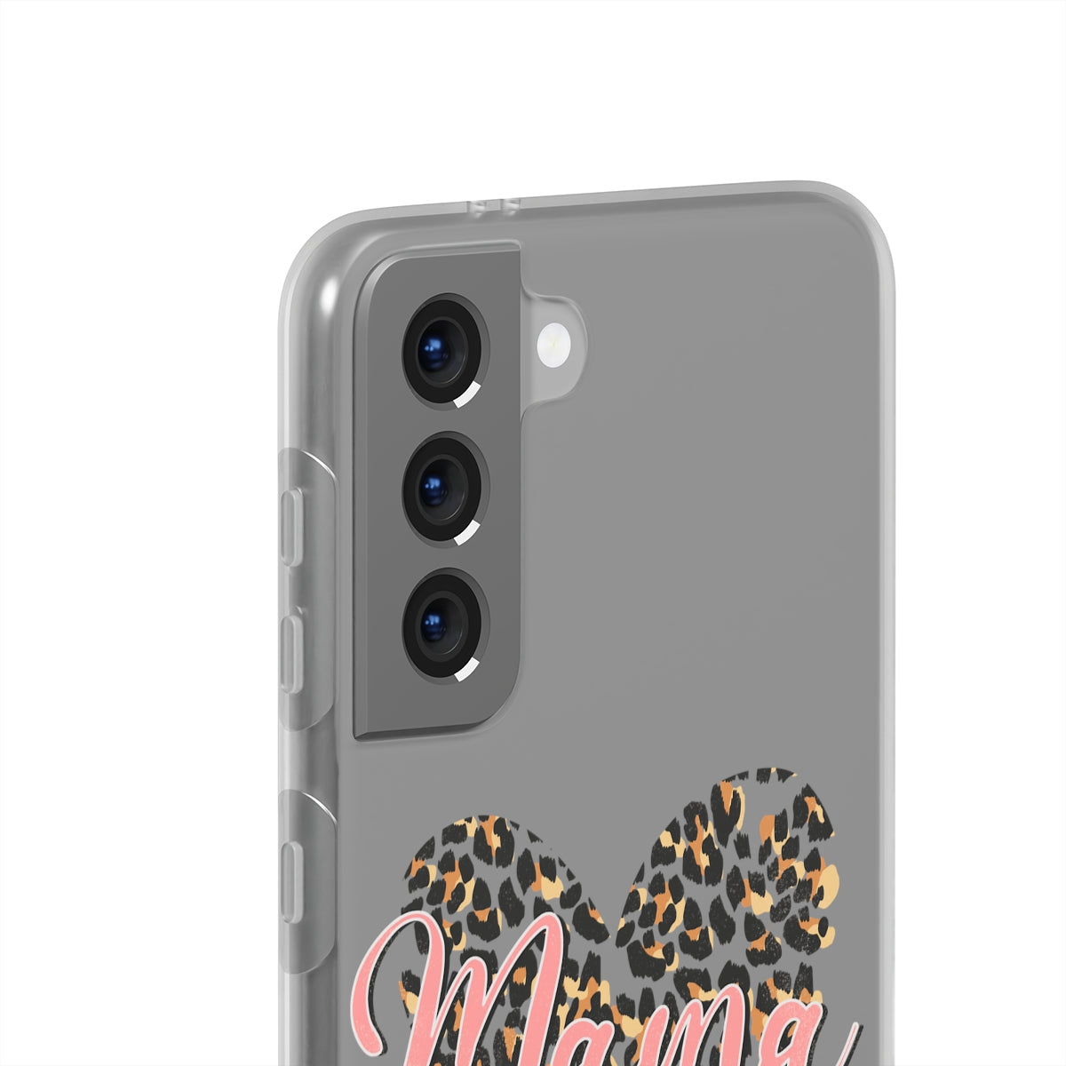 Mama Leopard Print Heart Phone Case