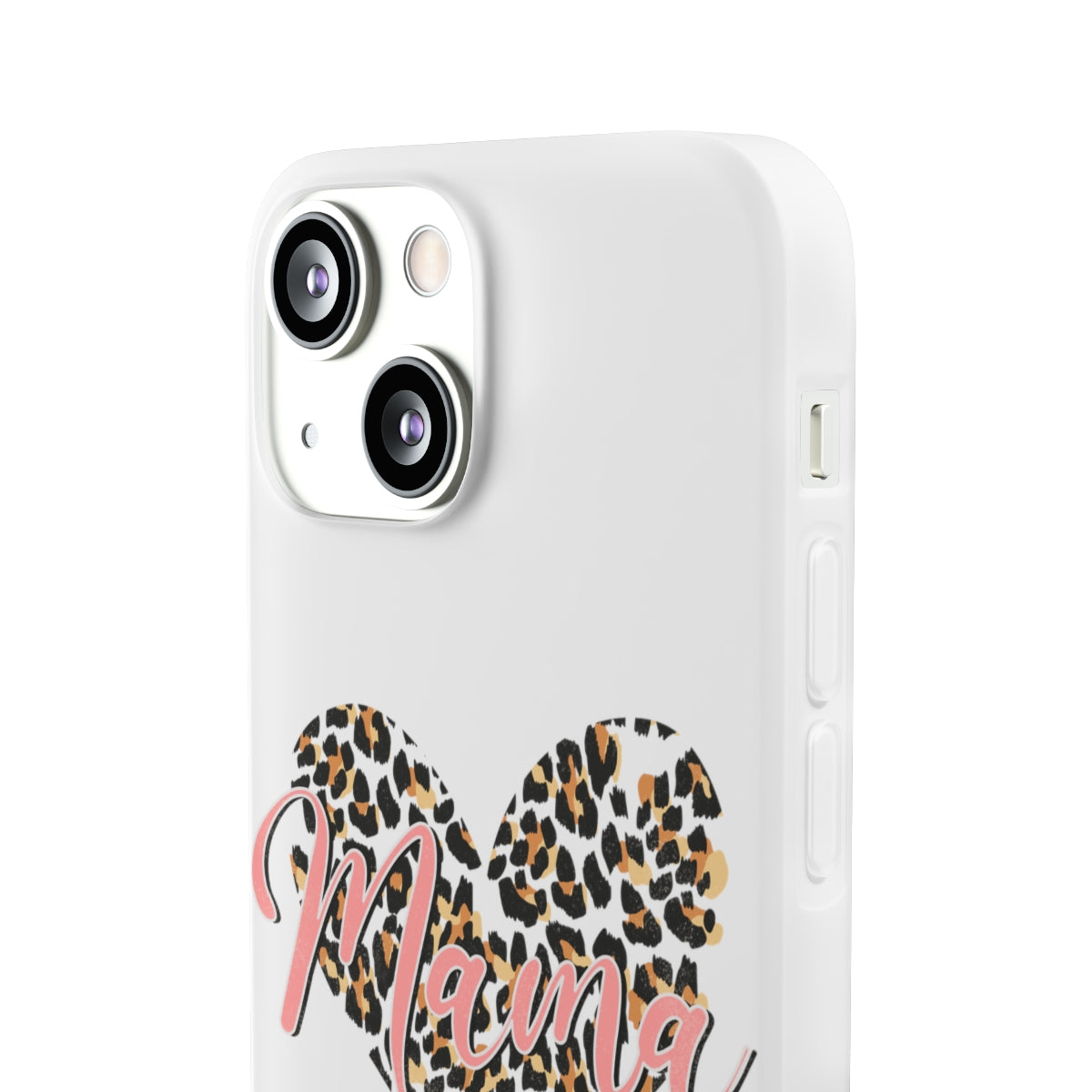 Mama Leopard Print Heart Phone Case