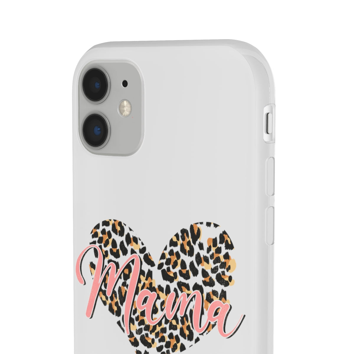 Mama Leopard Print Heart Phone Case