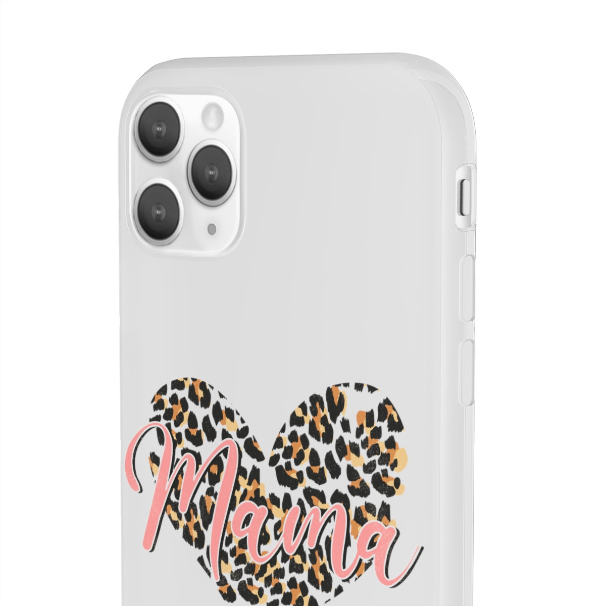 Mama Leopard Print Heart Phone Case