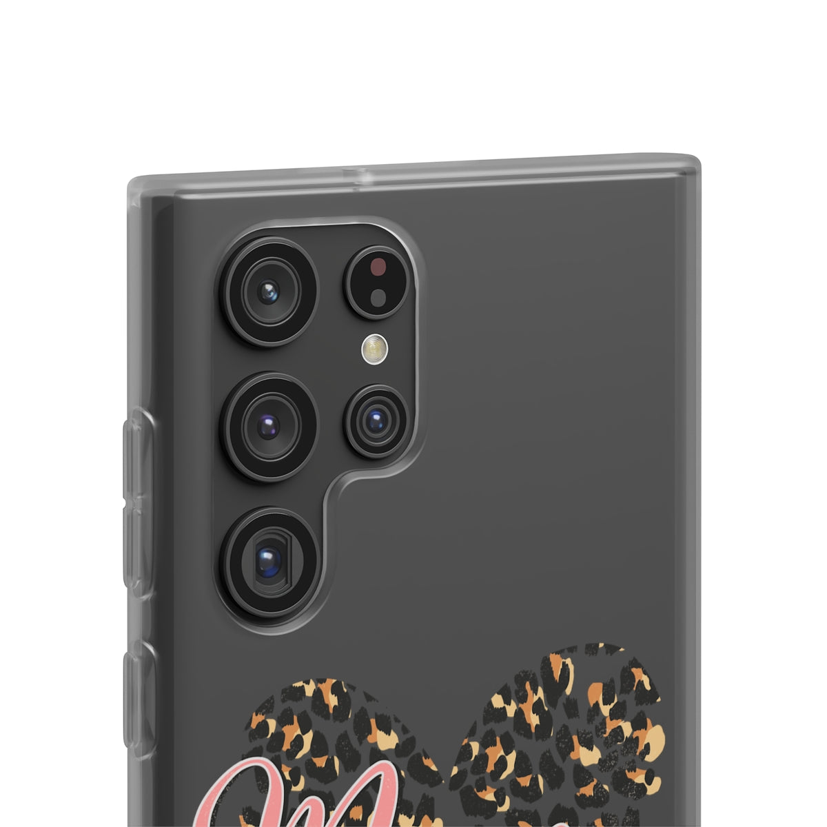 Mama Leopard Print Heart Phone Case