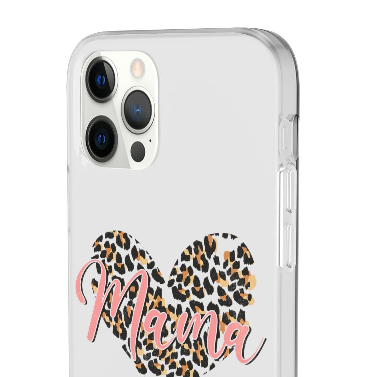 Mama Leopard Print Heart Phone Case