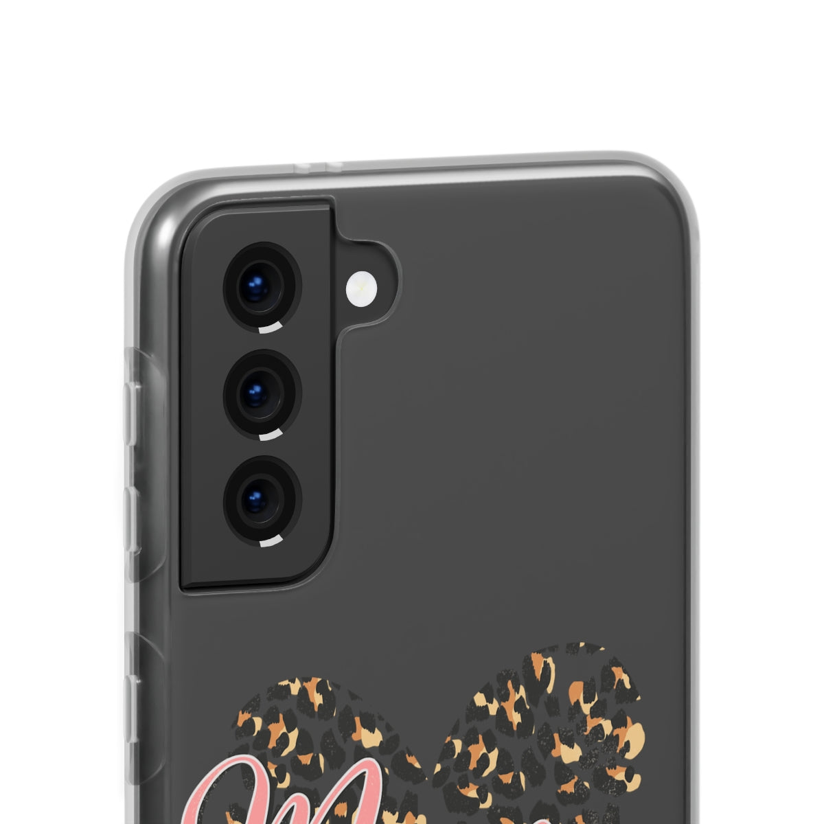 Mama Leopard Print Heart Phone Case