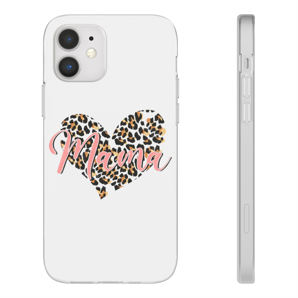 Mama Leopard Print Heart Phone Case