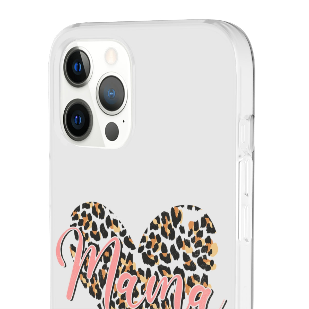Mama Leopard Print Heart Phone Case