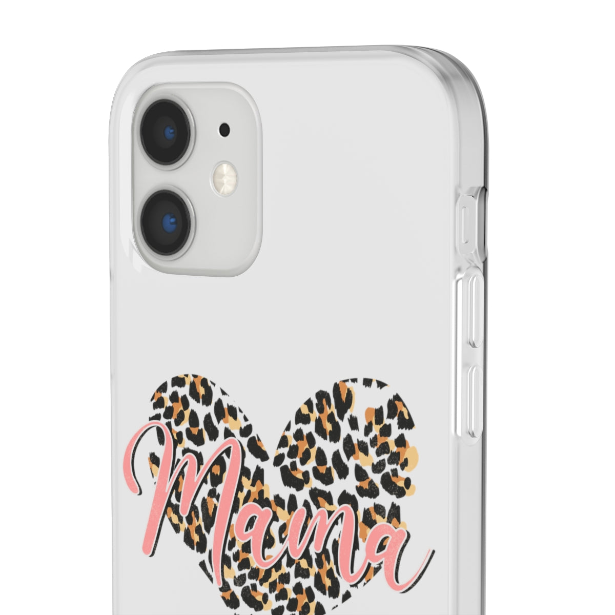 Mama Leopard Print Heart Phone Case