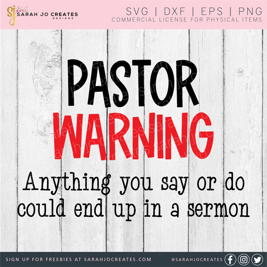 Pastor Warning SVG