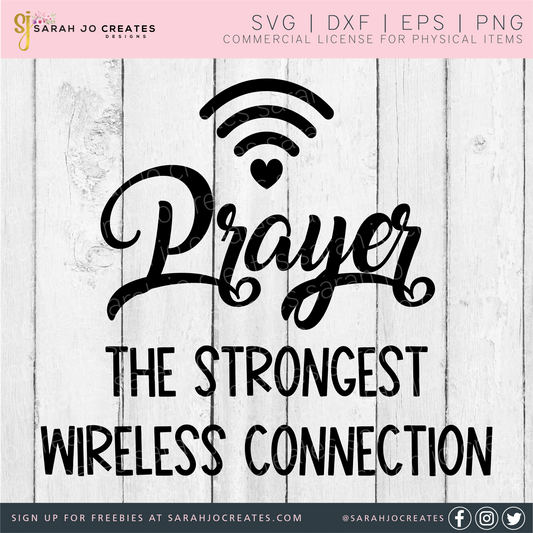 Prayer The Strongest Wireless Connection SVG