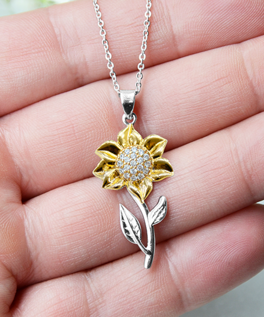 Grandma Birthday Sunflower Necklace
