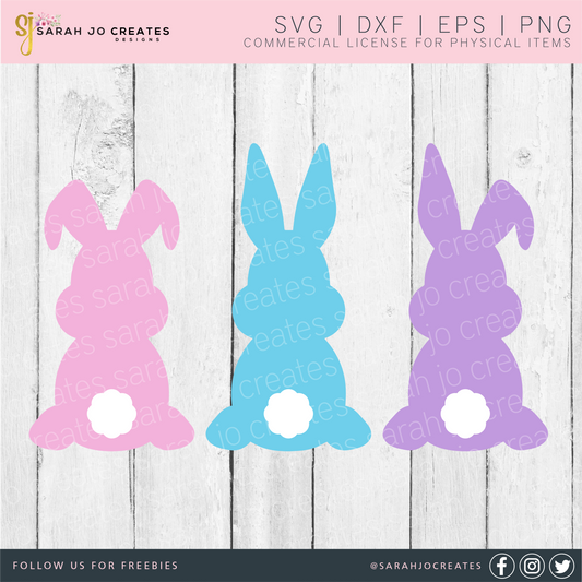 Three Bunnies SVG