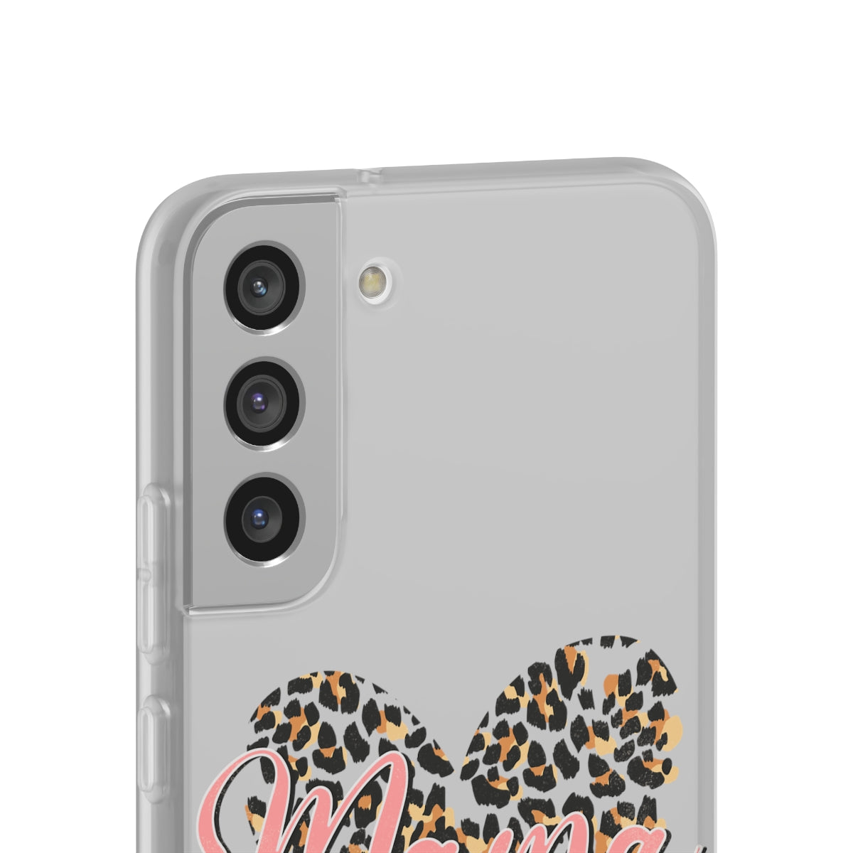 Mama Leopard Print Heart Phone Case