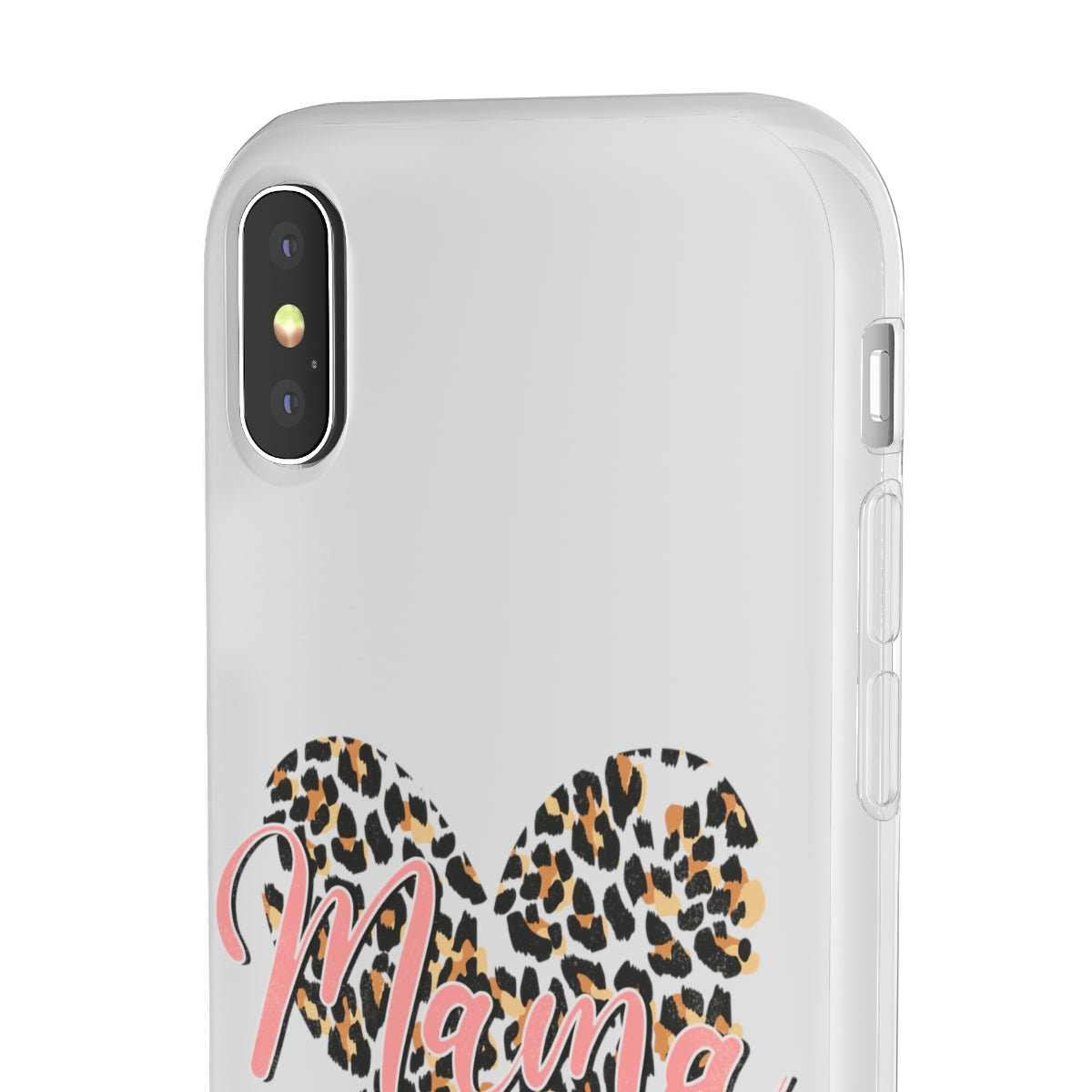 Mama Leopard Print Heart Phone Case