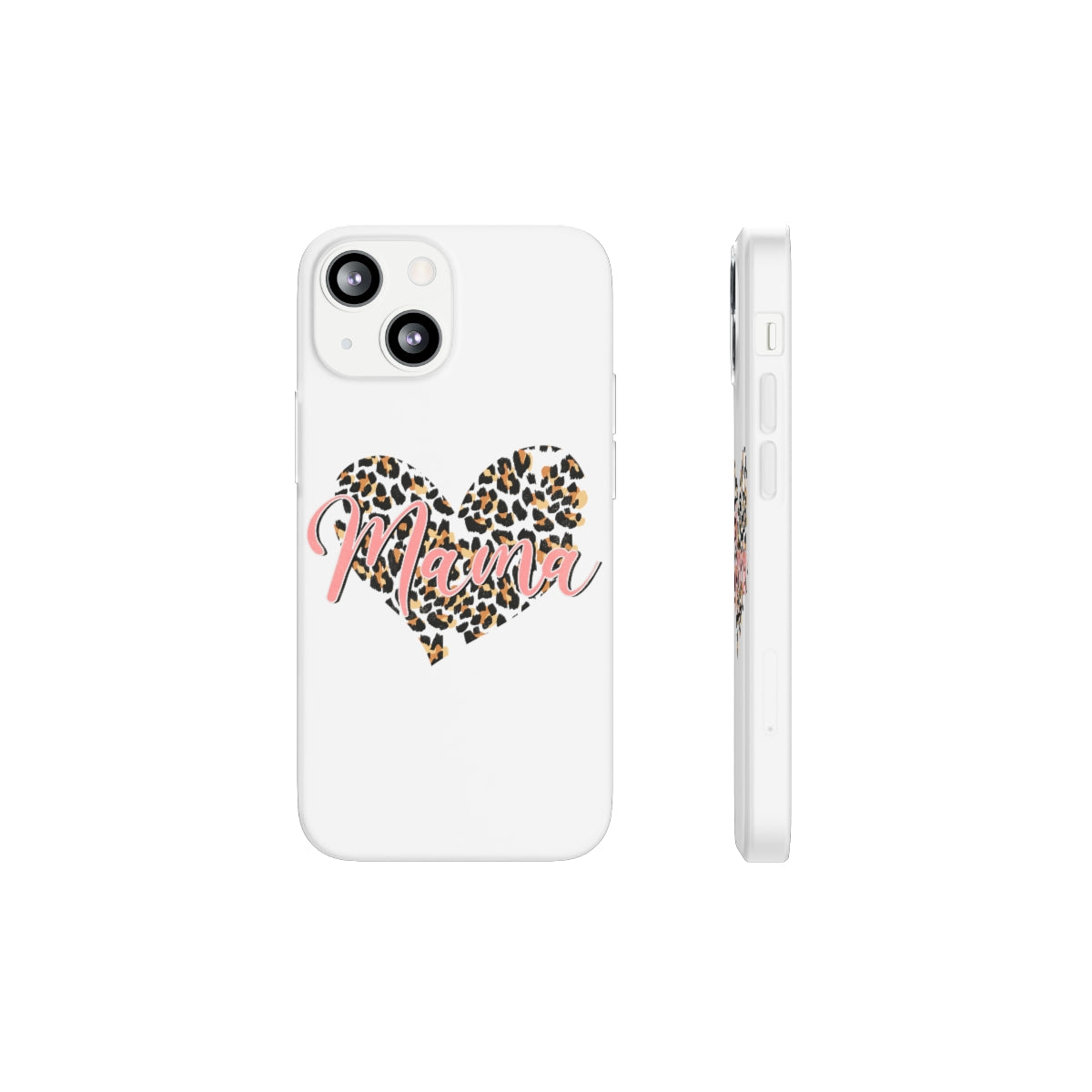 Mama Leopard Print Heart Phone Case