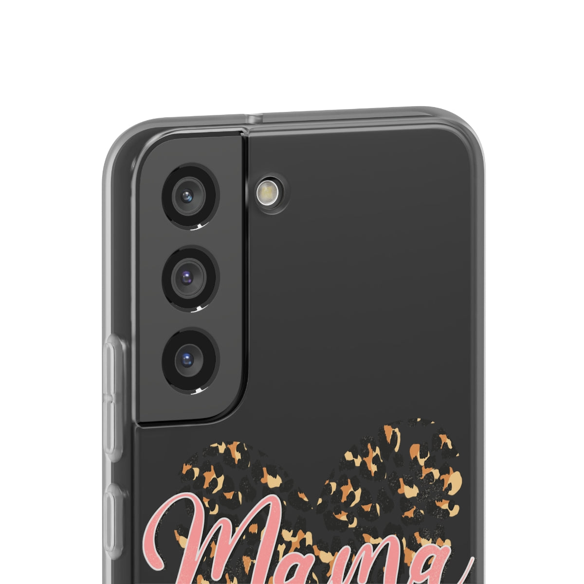 Mama Leopard Print Heart Phone Case