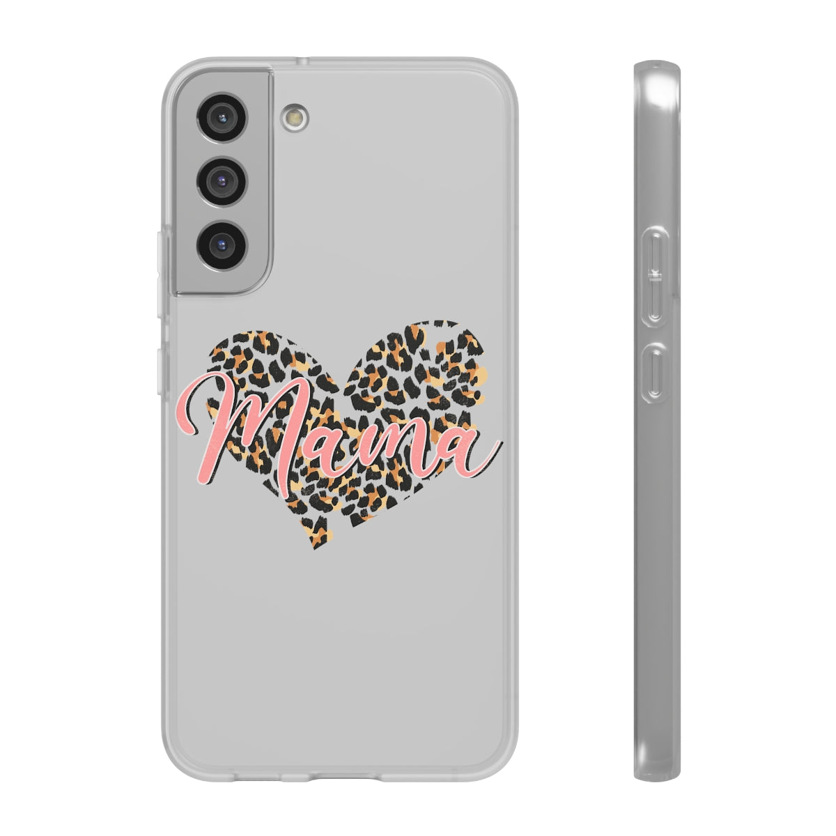 Mama Leopard Print Heart Phone Case