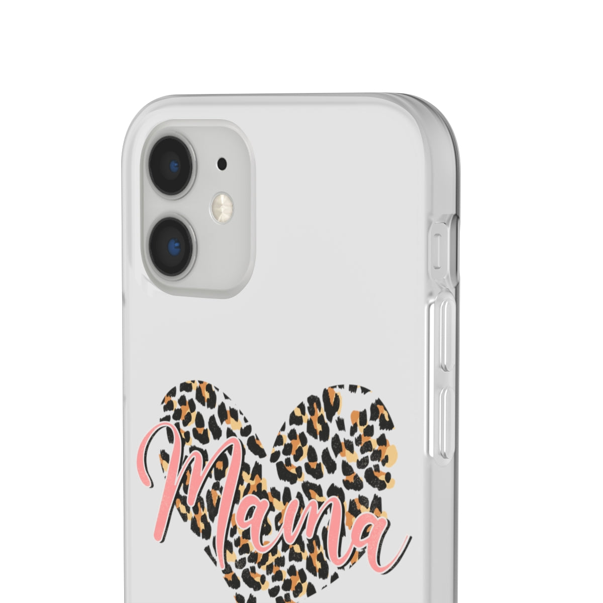 Mama Leopard Print Heart Phone Case