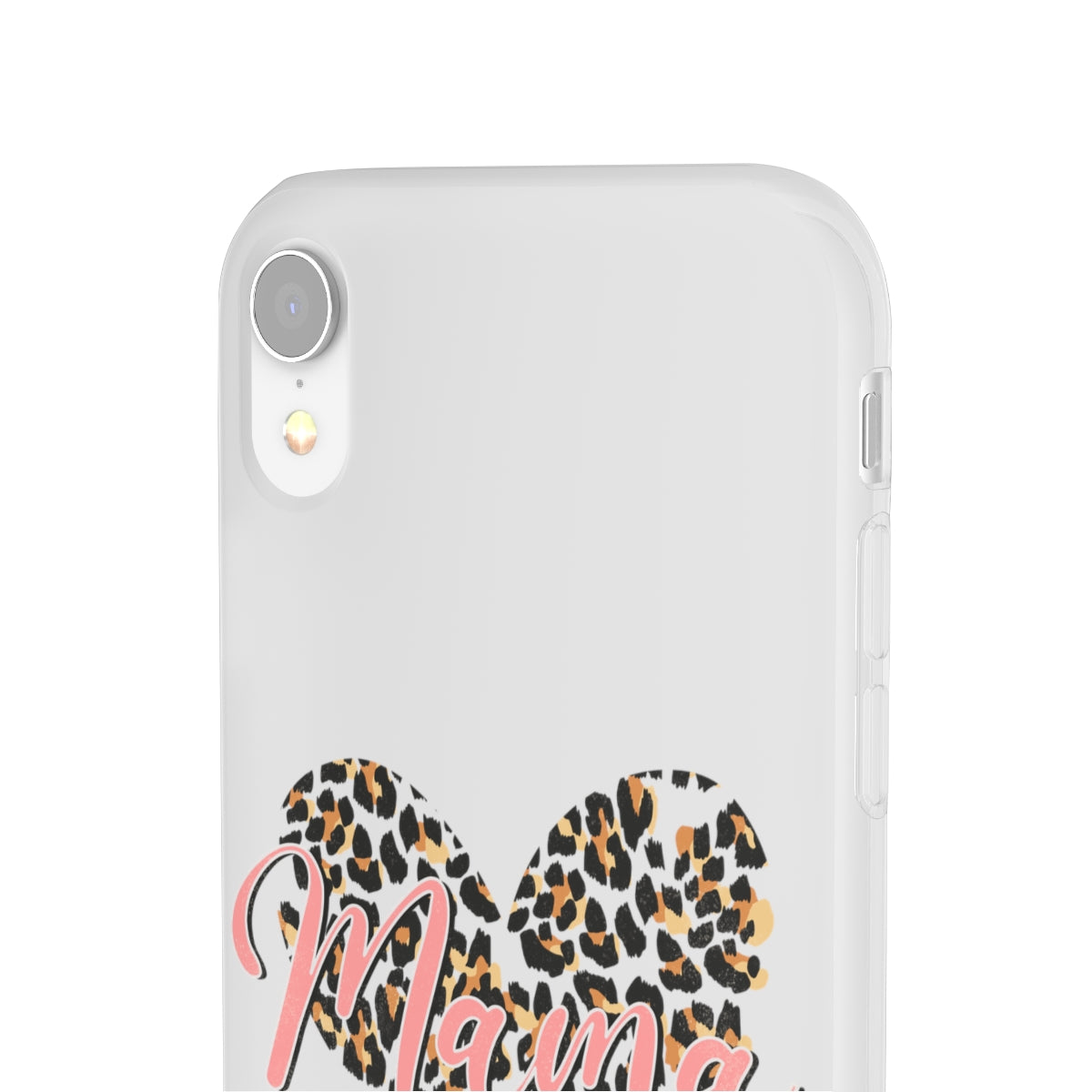 Mama Leopard Print Heart Phone Case
