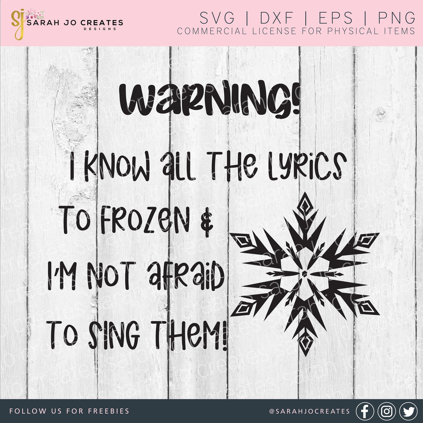 Frozen Lyrics SVG