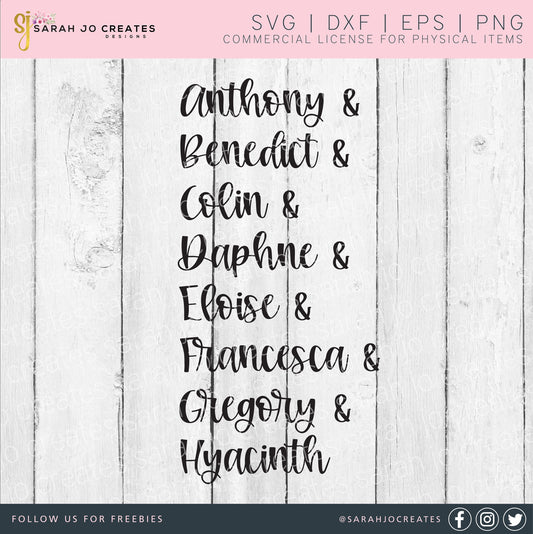 Bridgerton Siblings SVG