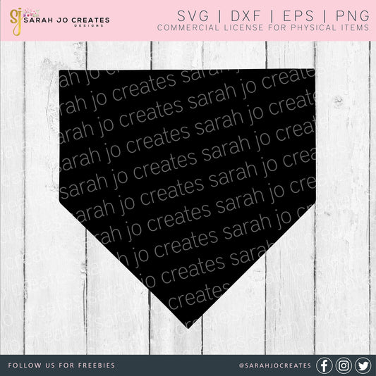 Baseball Home Plate Silhouette SVG