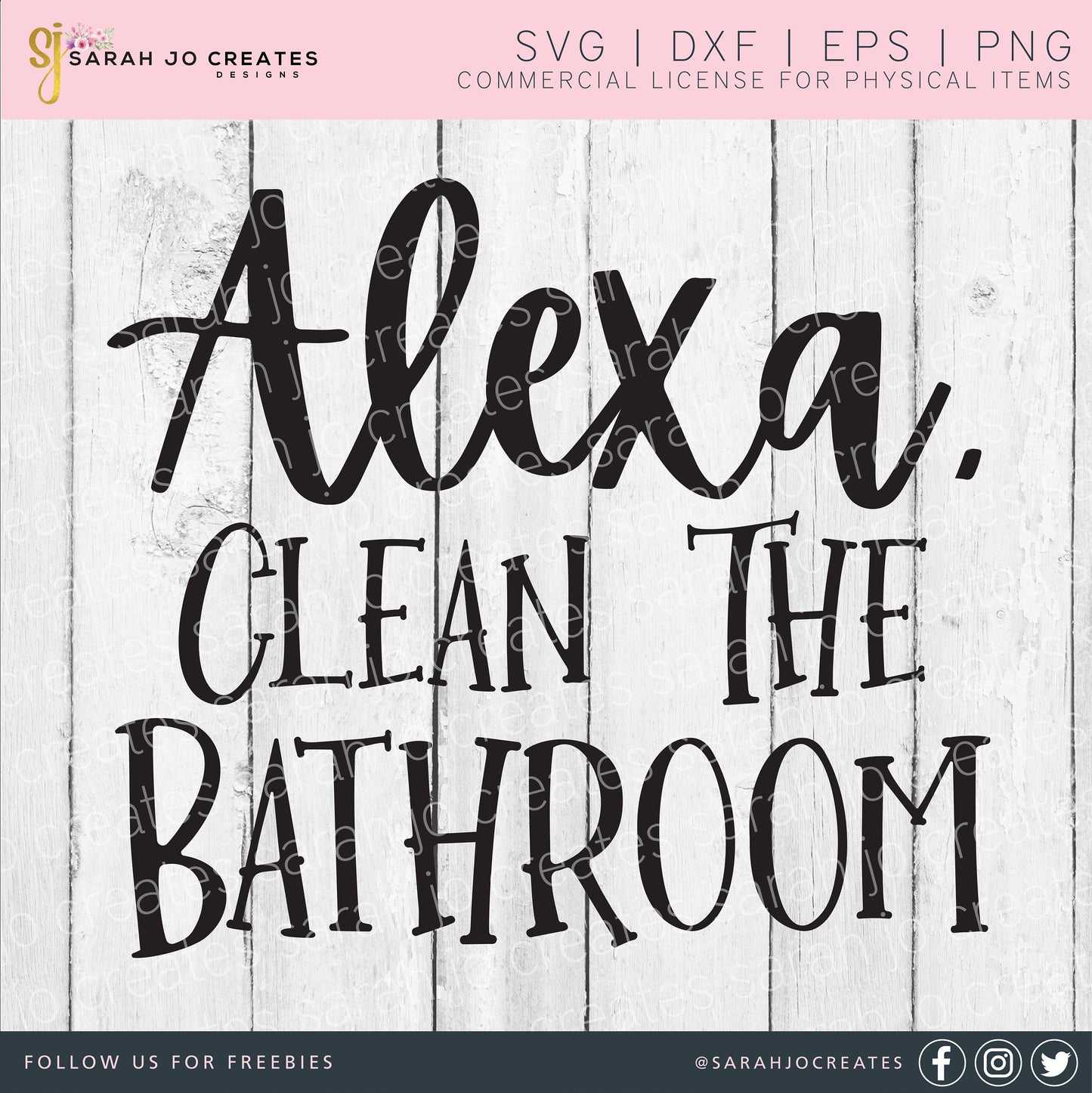 Alexa Clean The Bathroom SVG