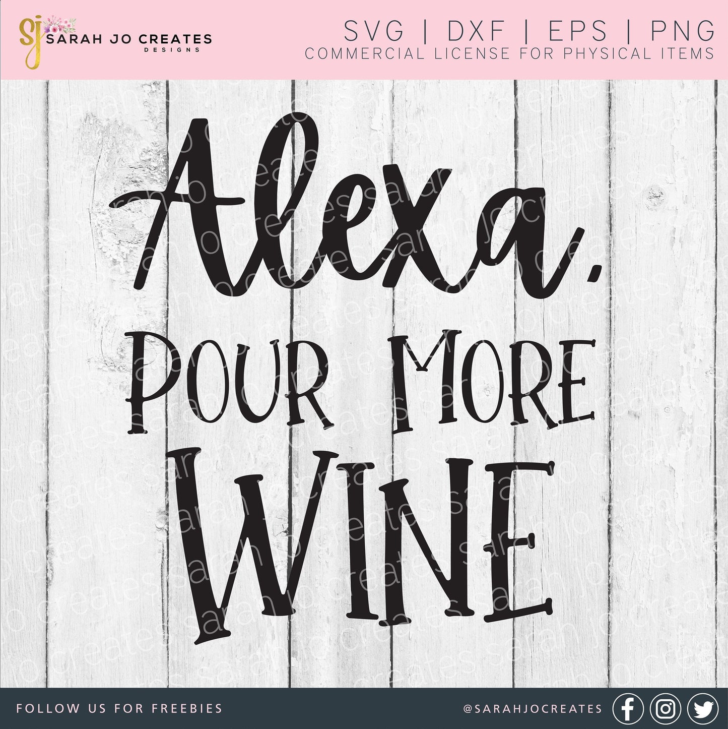 Alexa Pour More Wine SVG
