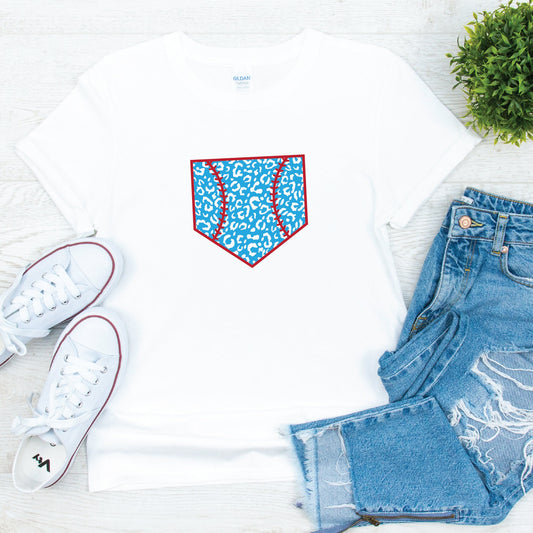 Baseball Home Plate Leopard SVG