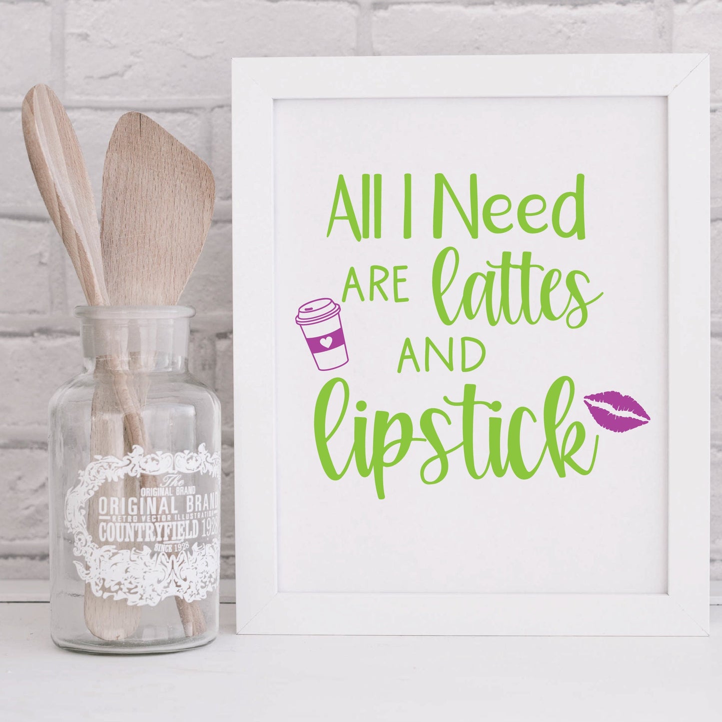 All I Need Is Lattes And Lipstick SVG