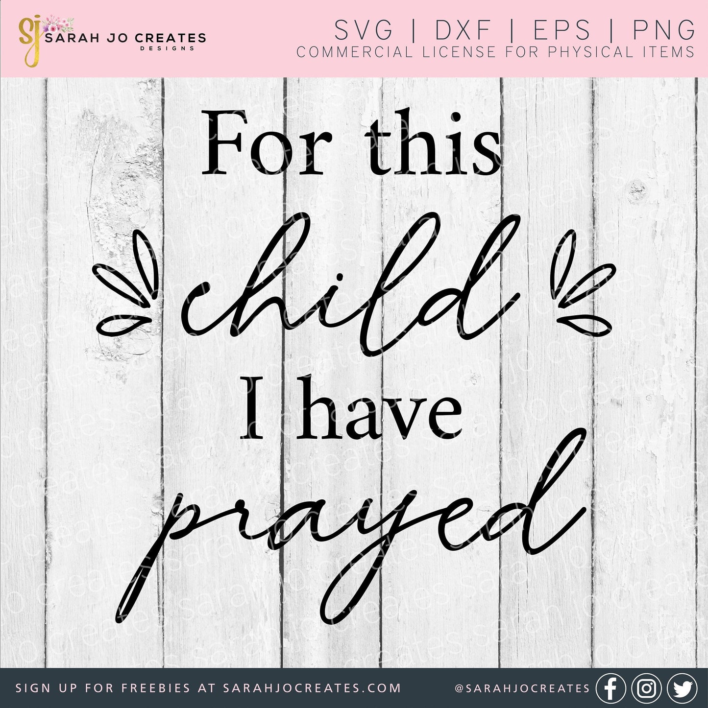 For This Child I Have Prayed SVG