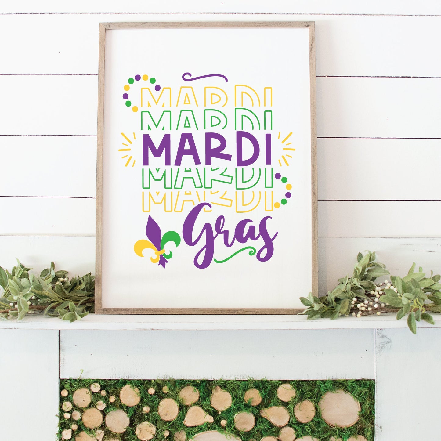 Mardi Gras Stacked SVG
