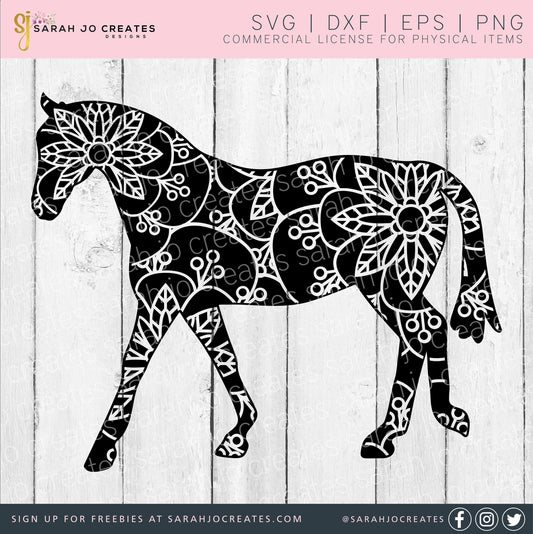 Mandala Horse SVG