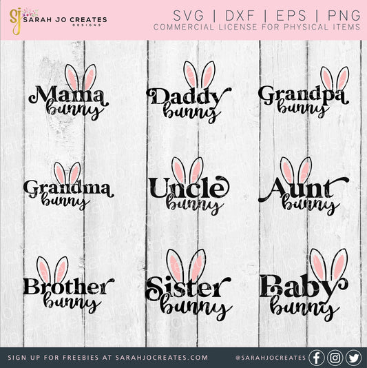 Bunny Family SVG Bundle