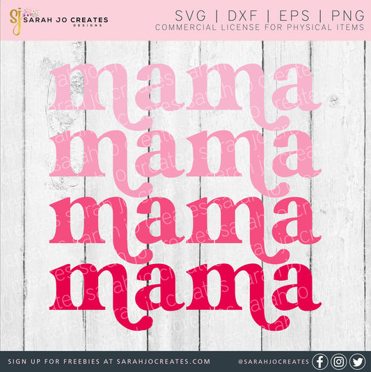 Mama Stacked SVG