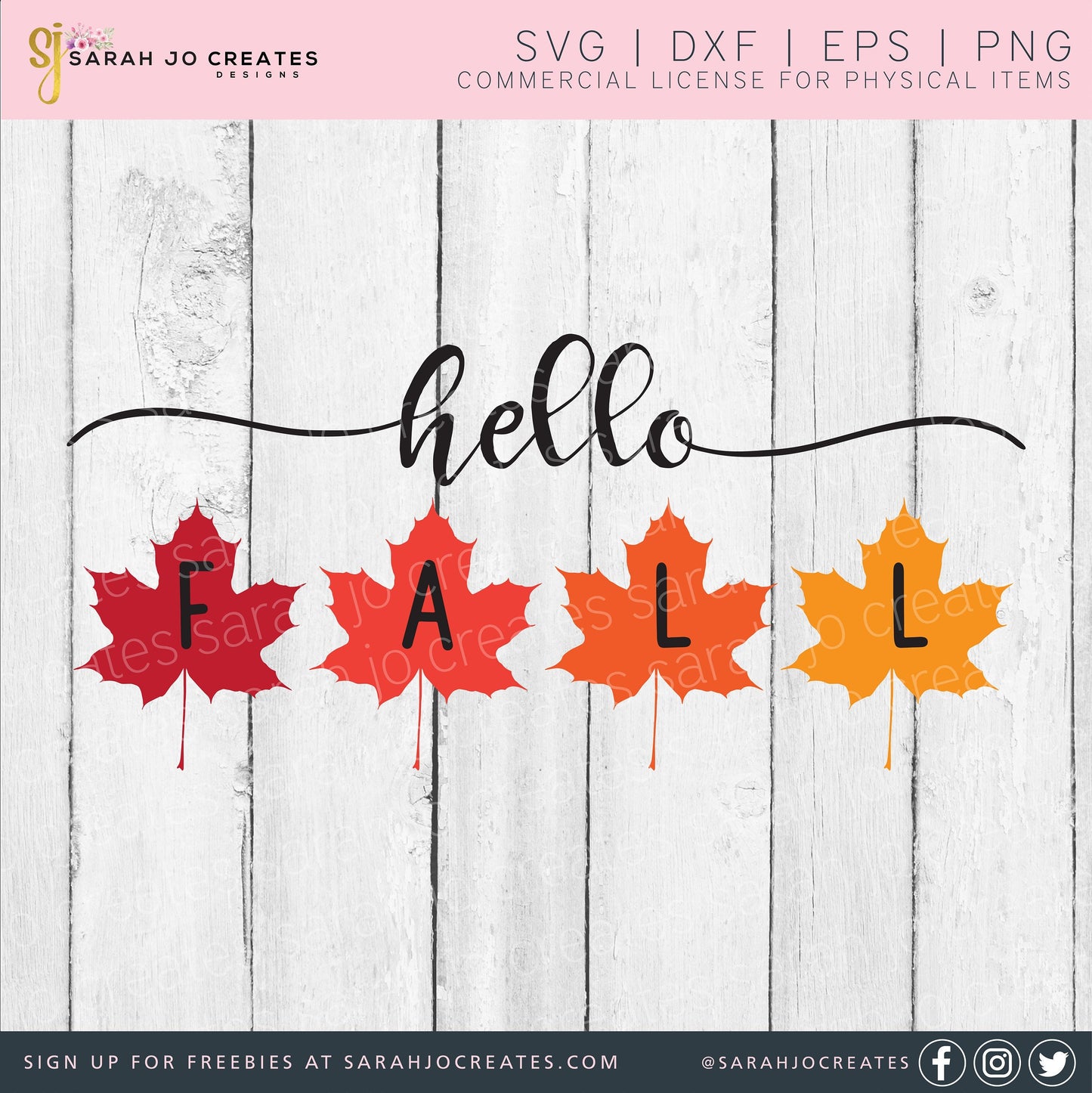Hello Fall SVG