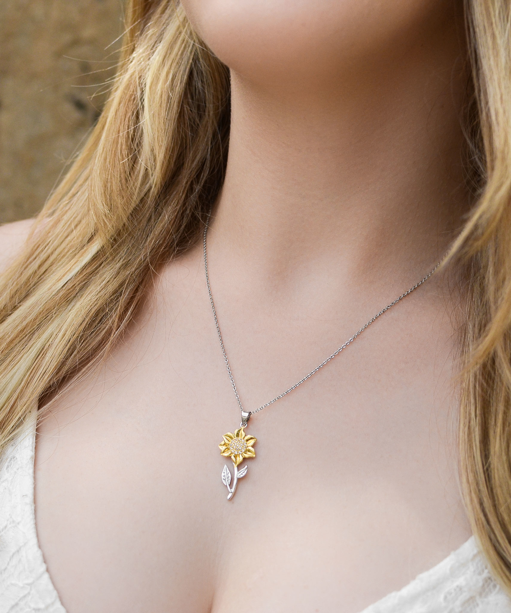 Grandma Birthday Sunflower Necklace