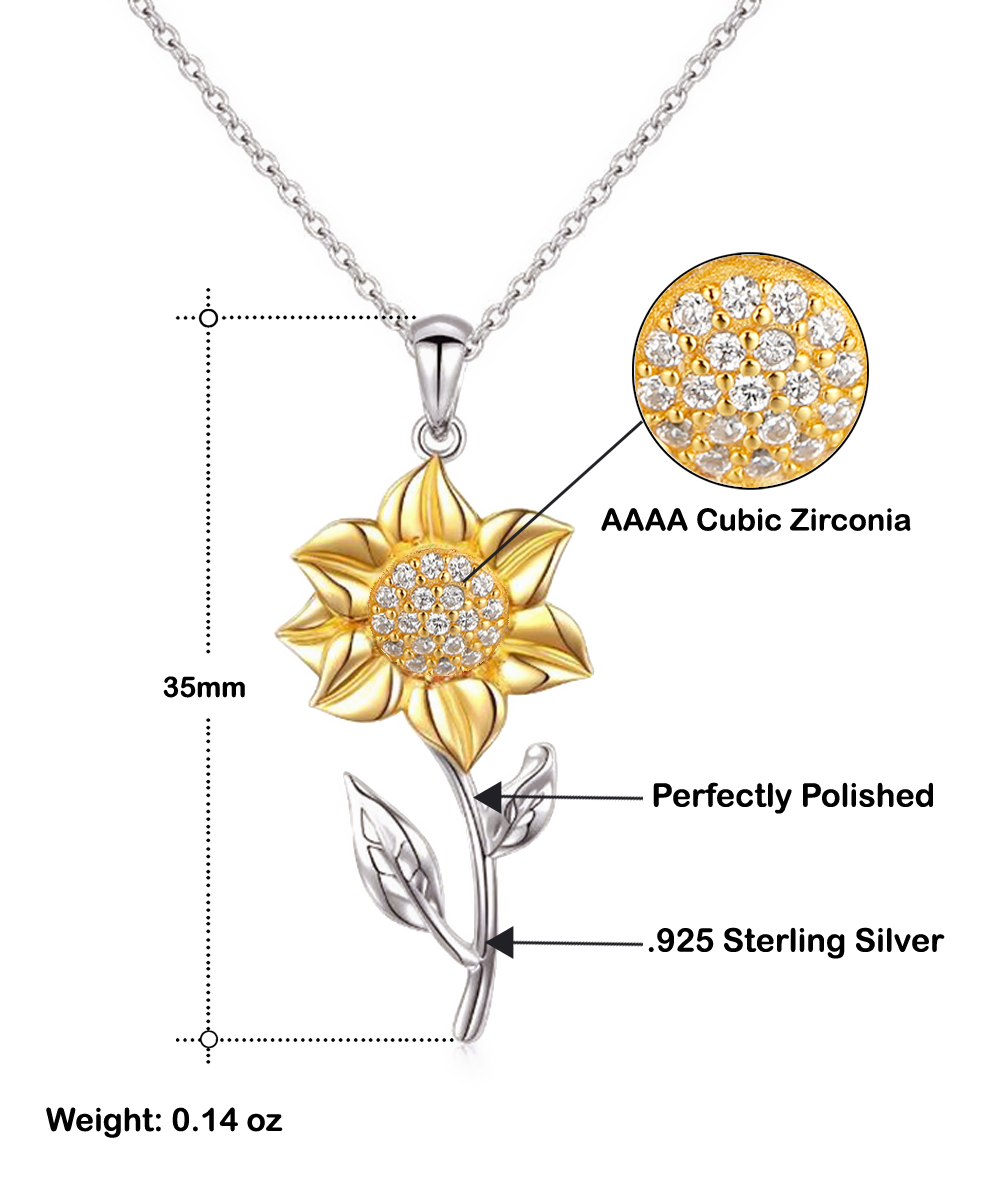 Grandma Birthday Sunflower Necklace