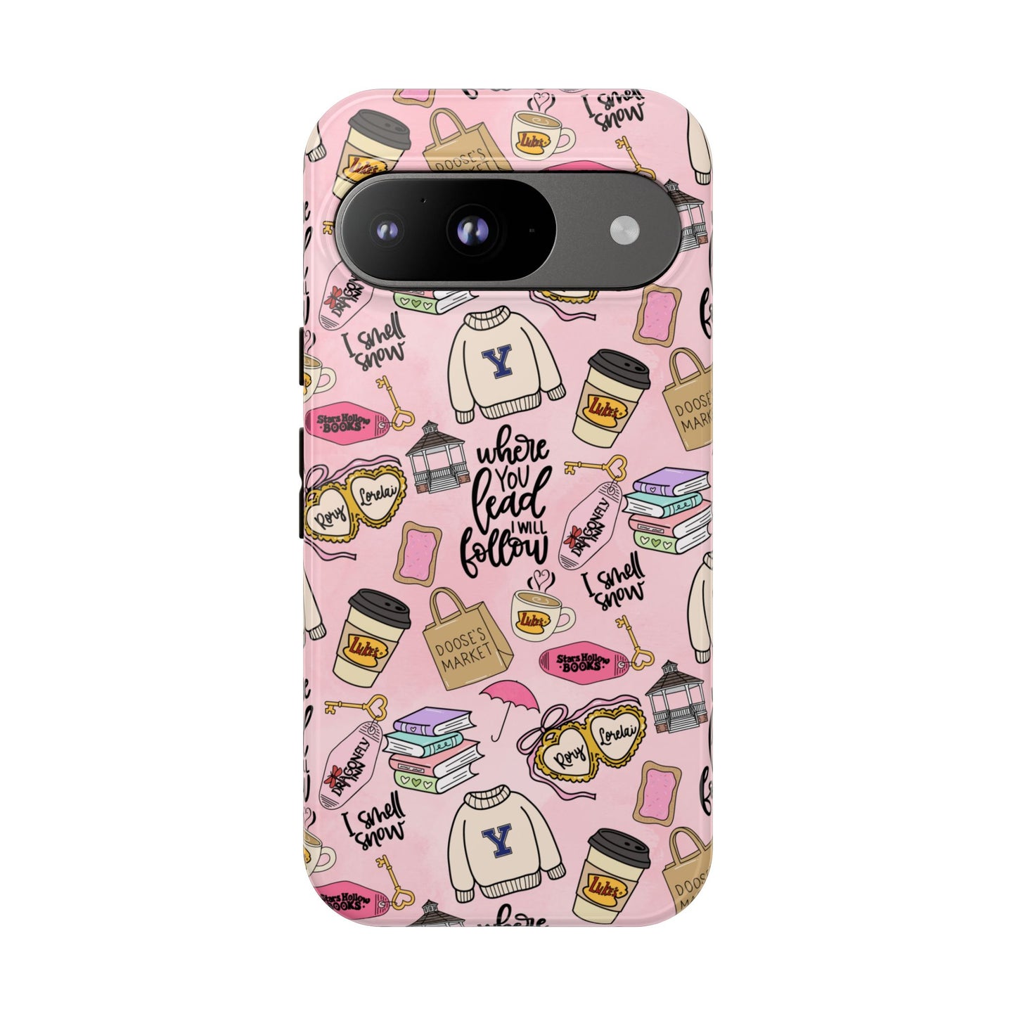 Where You Lead "Tough Cases" Phone Case — Pink Gilmore Girls Tribute