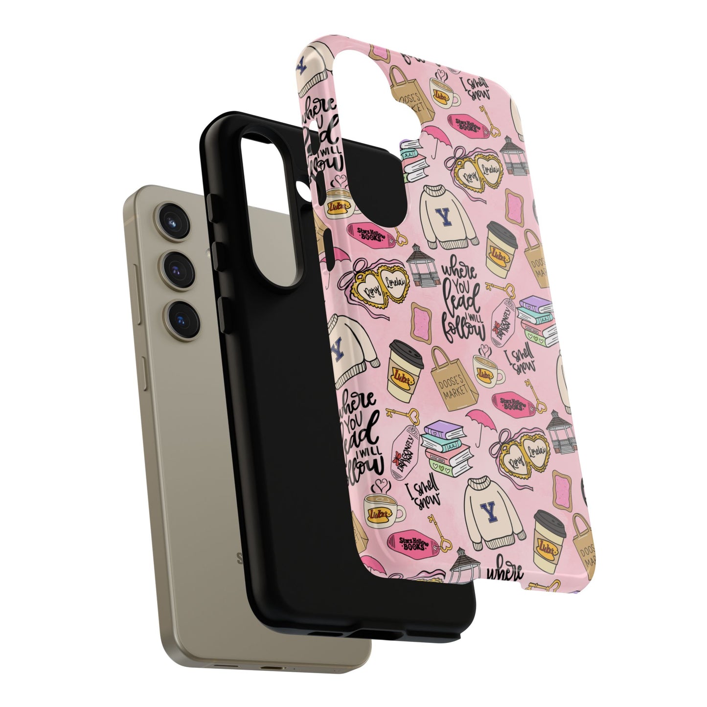 Where You Lead "Tough Cases" Phone Case — Pink Gilmore Girls Tribute