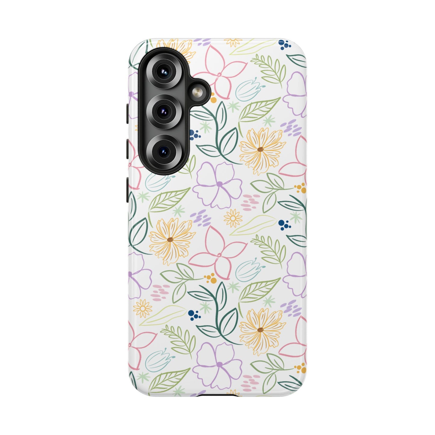 Floral Pastel Phone Case — Delicate Garden Pattern for Samsung & iPhone