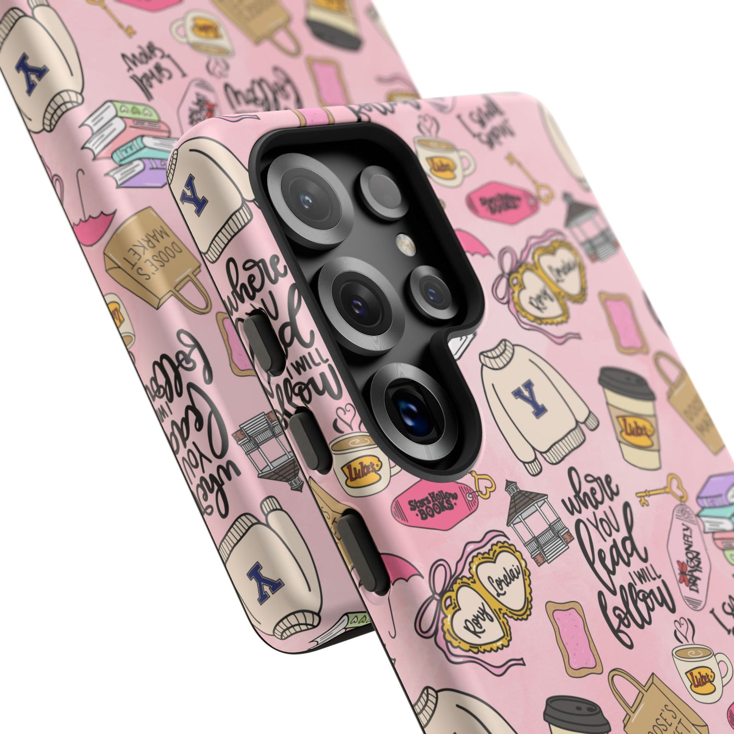 Where You Lead "Tough Cases" Phone Case — Pink Gilmore Girls Tribute