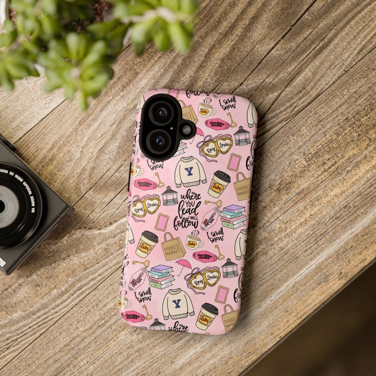 Where You Lead "Tough Cases" Phone Case — Pink Gilmore Girls Tribute