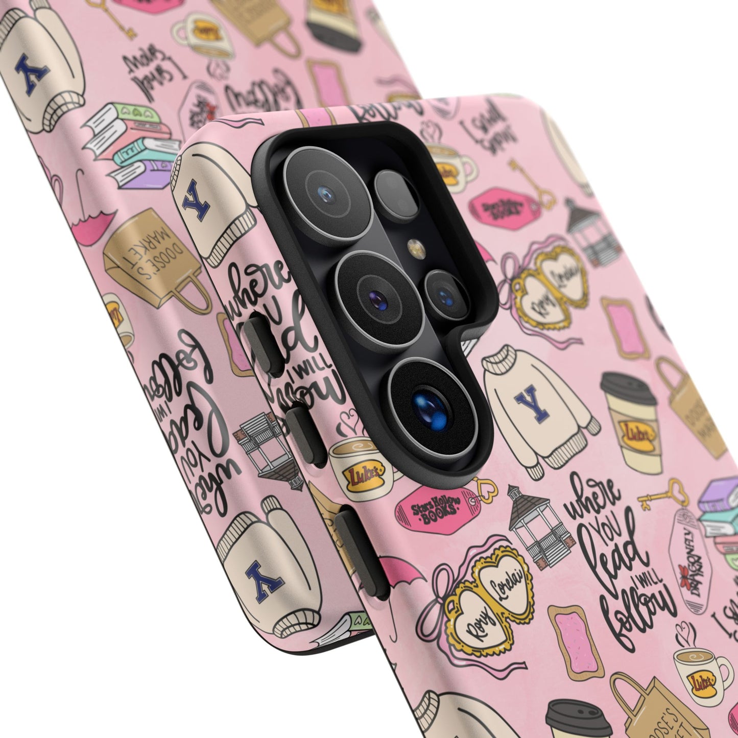 Where You Lead "Tough Cases" Phone Case — Pink Gilmore Girls Tribute