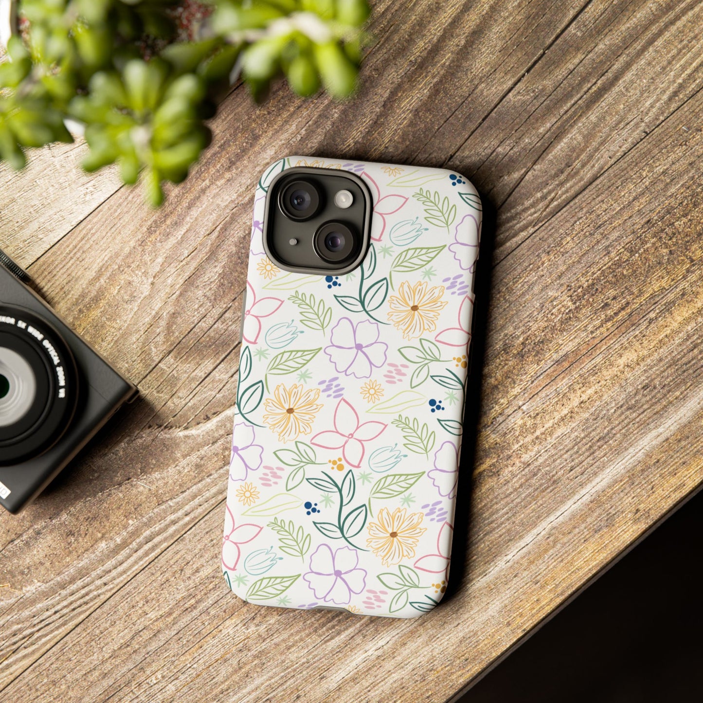 Floral Pastel Phone Case — Delicate Garden Pattern for Samsung & iPhone